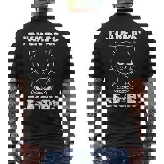 Humourimple Chat Mignon Grognon Drole J'aime Pas Les Gens T-shirt imprimé au dos - Cadeauxyz