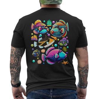 Humuhumunukunukuapua'a Hawaiian Reef Triggerfish Hawaii Men's T-shirt Back Print - Thegiftio UK