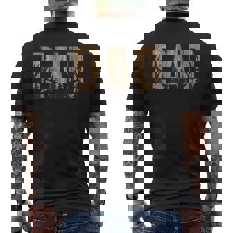 Hunting Dad Deer Camouflage Camo Waterfowl Deer Camo Men Men's T-shirt Back Print - Monsterry