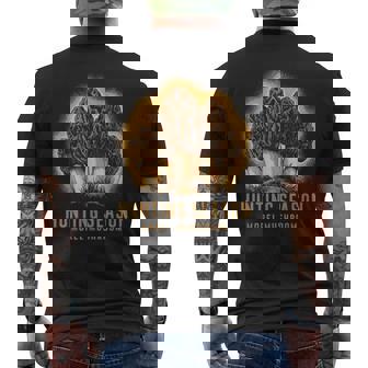 Hunting Season Morel Mushroom Foraging Men's Back Print T-Shirt | Mazezy