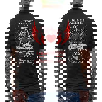 My Husband Is My Guardian Angel In Heaven Memory Memorial Men's T-shirt Back Print | Mazezy