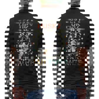 Husky Dad Dog Owner Husky Dog Lover Dad Men's T-shirt Back Print - Monsterry