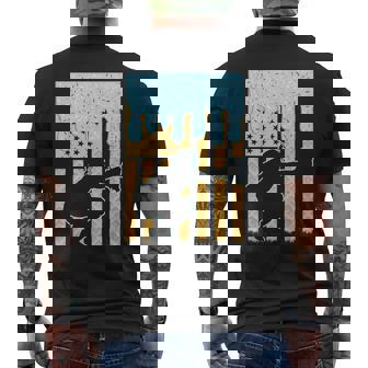 Ice Cream Baseball Drip Boys Catcher American Flag 4Th July Men's T-shirt Back Print | Seseable CA