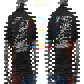 Ice Cream Drip Football Sprinkles Football Drip Men's T-shirt Back Print - Monsterry