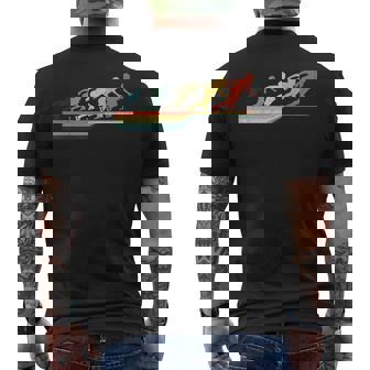 ICE SPEED SKATING Vintage Retro Men's Back Print T-Shirt | Mazezy