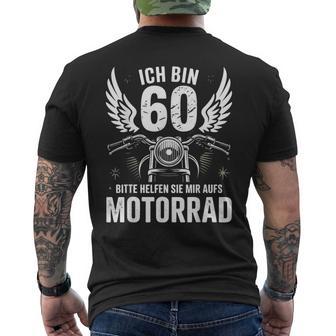 Ich Bin 60 Lustiges Motorrad Geschenk Zum 60 Geburtstag T-Shirt mit Rückendruck - Geschenkecke