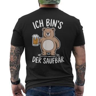 Ich Bins Deraufbäraufen Bier Alkohol Party T-Shirt mit Rückendruck - Geschenkecke