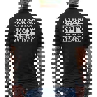 Ich Hasse Nicht Ich Egale ドイツ語のジョーク メンズTシャツ バックプリント - Kawaiitshirt