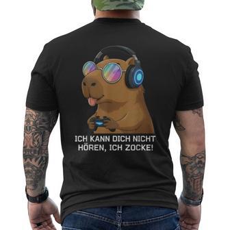 Ich Kann Dich Nicht Hören Ich Zocke Lustiges Zocken & Gaming T-Shirt mit Rückendruck - Geschenkecke