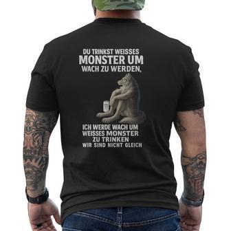 Ich Werde Wach Um Weisses Monster Zu Trinken Monster T-Shirt mit Rückendruck - Geschenkecke