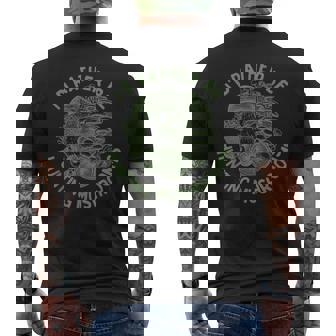 I'd Rather Be Hunting Mushroom Vintage Cottagecore Foraging Men's Back Print T-Shirt | Mazezy