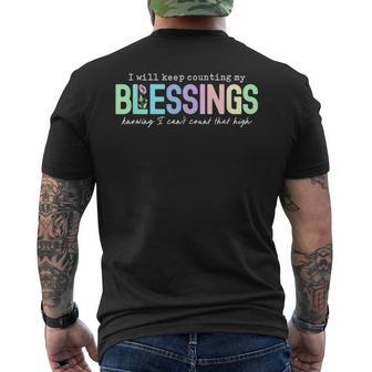 I'll Keep Counting My Blessings Men's T-shirt Back Print - Thegiftio UK
