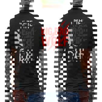 I'm The Bad Wolf Duh Costume For Diy Halloween Party Wolf Men's T-shirt Back Print | Mazezy