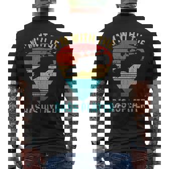 I'm With The Bass Player Guitar Bassist & Bass Player Men's Back Print T-Shirt | Mazezy