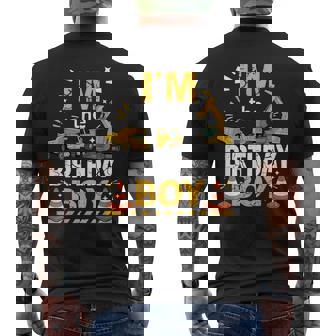 I'm The Birthday Boy Construction Theme Matching Men's T-shirt Back Print | Seseable UK