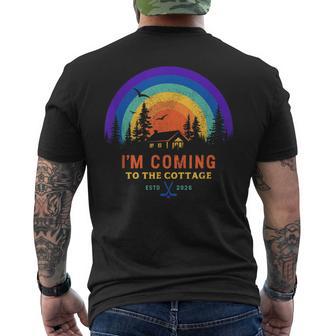 I'm Coming To The Cottage Lgbtq Colors Vintage Men's T-shirt Back Print - Thegiftio UK