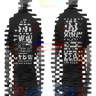 I'm A Dad Pawpaw And A Veteran Grandpa Fathers Day Men's T-shirt Back Print - Monsterry