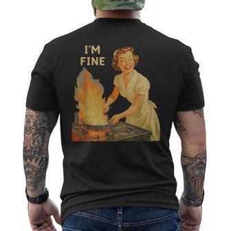 I'm Fine Housewife Men's T-shirt Back Print - Thegiftio UK