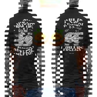 I'm Just Here For The Deviled Eggs Thanksgiving Food Family Men's T-shirt Back Print - Monsterry