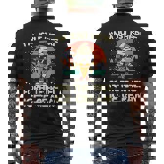 I'm Just Here For The Free Ice Cream Cruise Men's T-shirt Back Print - Thegiftio