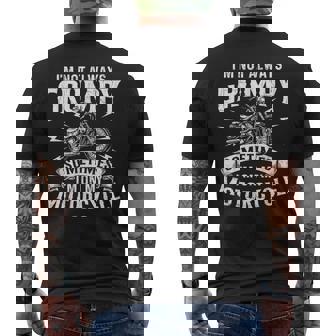 I'm Not Always Grumpy Biker Motorcycle Rider Riding Racing Men's Back Print T-Shirt | Mazezy