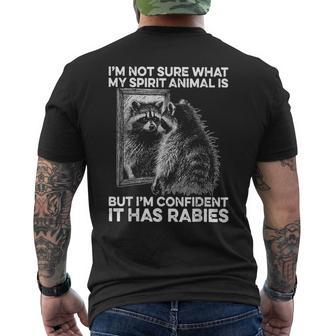 I'm Not Sure What My Spirit Animal It Has Rabies Men's T-shirt Back Print - Thegiftio UK
