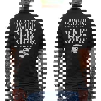 I'm With The Shark Matching Costume Lazy Halloween Party Men's T-shirt Back Print | Seseable UK