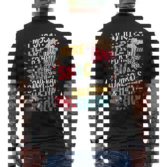 I'm Here For Snacks Commercials And Halftime Football Men's T-shirt Back Print | Seseable UK