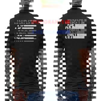 Immigrants Make America Great Pro Immigration Men's T-shirt Back Print - Monsterry