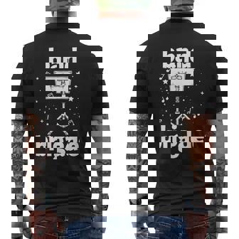 Instrumental Conductor Team Music Ensemble Band Director Men's Back Print T-Shirt | Mazezy