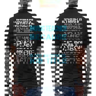 Instrumental Music Teacher Freaking Awesome Men's Back Print T-Shirt | Mazezy