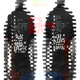 It's Lights Out And Away We Go Race Weekモータースポーツレーシング メンズTシャツ バックプリント - Kawaiitshirt