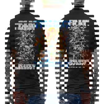 Italian Brainrot Characters Meme Popular Trend Gen Z Men's T-shirt Back Print - Monsterry