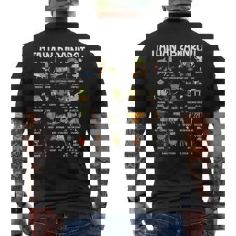 Italian Brainrot Characters Meme Popular Trend Men's T-shirt Back Print - Monsterry