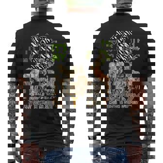 It’S My 10Th Birthday Boy Safari Jungle 10 Years Old Zoo Men's T-shirt Back Print - Thegiftio