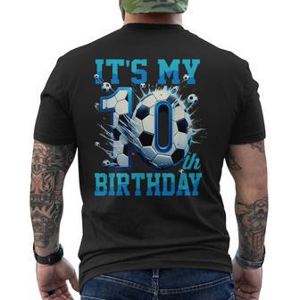 It's My 10Thoccer Festa Di Compleanno Per 10° Compleanno Ragazzo Calcio T-shirt da uomo con stampa posteriore - Novitaregali
