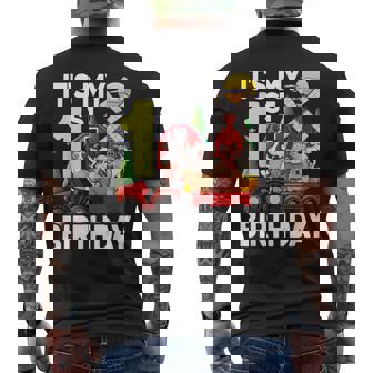 It's My 1St Birthday Farm Animal 1 Year Old Birthday Party Men's T-shirt Back Print | Mazezy