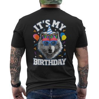 It's My Birthday Wolf For Wolves Themed Birthday Men's T-shirt Back Print - Thegiftio UK