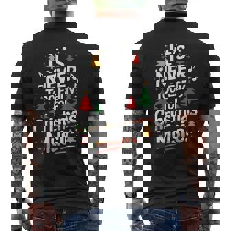 It's Never Too Early For Christmas Music Teacher Lover Men's Back Print T-Shirt | Mazezy