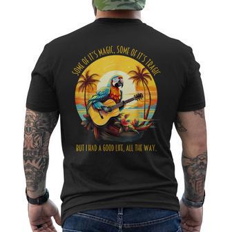 Some Of It's Magic Some Of It's Tragic Parrot Men's T-shirt Back Print - Thegiftio UK