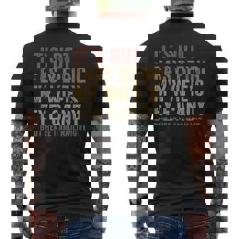 It's Not Easy Being My Wife's Eye Candy Husband Men's T-shirt Back Print - Thegiftio