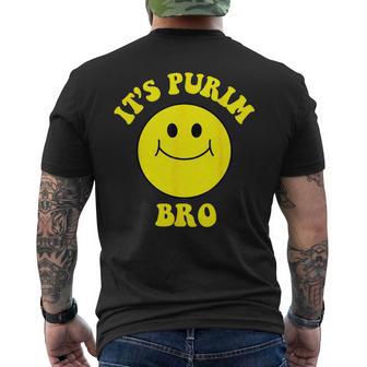 It's Purim Bro Jewish Purim Festival Costume Men's T-shirt Back Print - Monsterry