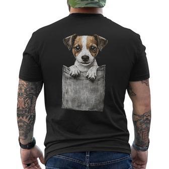 Jack Russell Cane In Una Tasca Divertente Jack Russell Cane T-shirt da uomo con stampa posteriore - Novitaregali
