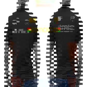 Jamaica 1962 Jersey Judah Lion Rasta Jamaican Flag Men's T-shirt Back Print | Mazezy