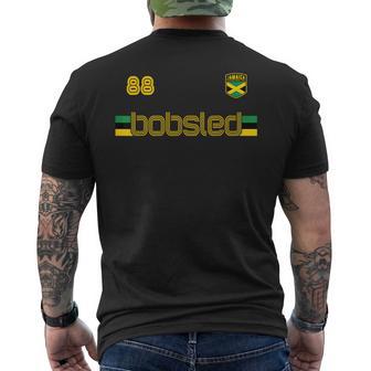 Jamaica Bobsled Team Vintage Jamaican Flag Clothing Men's T-shirt Back Print | Mazezy