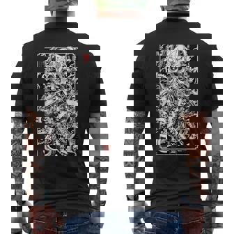 Japanese Cyberpunk Octopus Skull – Futuristic Streetwear Art Men's Back Print T-Shirt | Mazezy