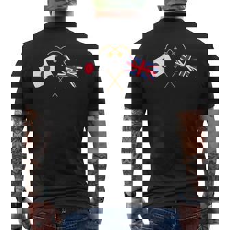 Japanese Flag British Flag 英国遺産 イングリッシュルーツ 日本の国旗 イギリスの国旗 メンズTシャツ バックプリント - Kawaiitshirt