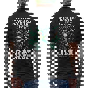 Je M'en Fous Jeuis Un Colibri Colibri Mignon T-shirt imprimé au dos - Cadeauxyz