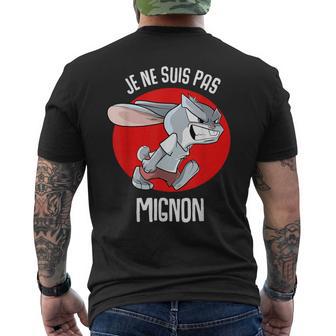 Je Neuis Pas Mignon Lapins T-shirt imprimé au dos - Cadeauxyz