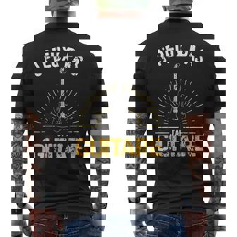 Je Peux Pas J'ai Guitare Humour Guitariste Musicien T-shirt imprimé au dos - Cadeauxyz